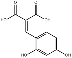 Propanedioic acid, [(2,4-dihydroxyphenyl)methylene]- (9CI) Structure