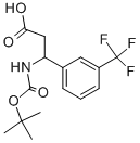 BOC-3-三氟甲基-DL-B-苯丙氨酸 结构式