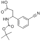 3-[(tert-butoxycarbonyl)amino]-3-(3-cyanophenyl)propanoic acid Structure