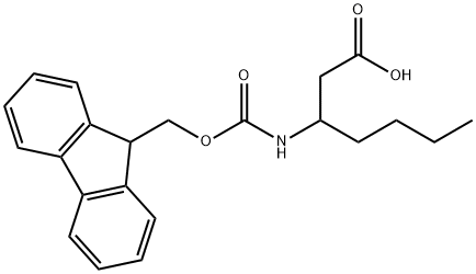 3-(9 H-FLUOREN-9-YLMETHOXYCARBONYLAMINO)-HEPTANOIC ACID Structure