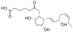 7-[(1R,2S,3R,5S)-3,5-dihydroxy-2-[(1E,3S,5Z)-3-hydroxyocta-1,5-dienyl] cyclopentyl]-6-oxo-heptanoic acid Structure