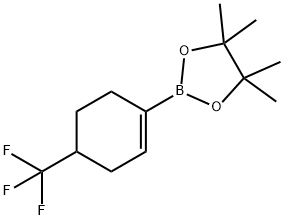 4-TRIFLUOROMETHYLCYCLOHEX-1-ENYL-1-BORONIC ACID PINACOL ESTER Structure