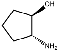 (1R,2R)-2-アミノシクロペンタノール 化学構造式