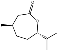 (4R)-4α-メチル-7α-イソプロピルオキセパン-2-オン 化学構造式