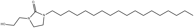 1-(2-ヒドロキシエチル)-3-オクタデシルイミダゾリジン-2-オン 化学構造式