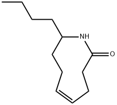 (Z)-9-ブチル-2,3,4,7,8,9-ヘキサヒドロ-1H-アゾニン-2-オン 化学構造式