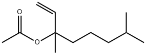 酢酸1-エテニル-1,5-ジメチルヘキシル 化学構造式