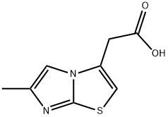 2-{6-甲基咪唑并[2,1-B][1,3]噻唑-3-基}乙酸, 68347-90-0, 结构式
