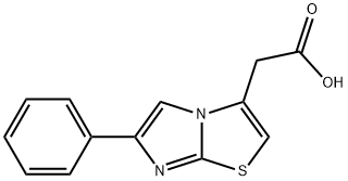2-{6-苯基咪唑并[2,1-B][1,3]噻唑-3-基}乙酸,68347-91-1,结构式