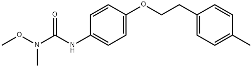 1-methoxy-1-methyl-3-[4-[2-(4-methylphenyl)ethoxy]phenyl]urea Struktur