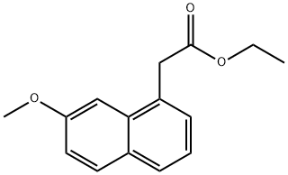 7-メトキシ-1-ナフタレン酢酸エチルエーテル 化学構造式