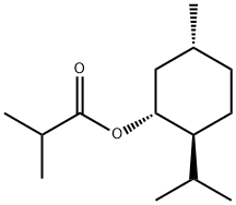 2-メチルプロパン酸(1R)-5β-メチル-2α-(1-メチルエチル)シクロヘキサン-1β-イル 化学構造式