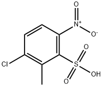 3-クロロ-2-メチル-6-ニトロベンゼンスルホン酸 化学構造式