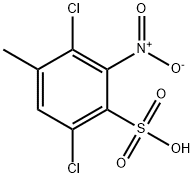 3,6-ジクロロ-4-メチル-2-ニトロベンゼンスルホン酸 化学構造式