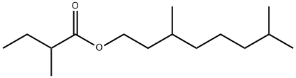 2-メチル酪酸3,7-ジメチルオクチル 化学構造式