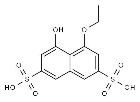 4-ethoxy-5-hydroxynaphthalene-2,7-disulphonic acid Structure