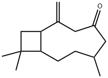6,10,10-Trimethyl-2-methylenebicyclo[7.2.0]undecan-4-one Struktur