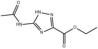 1H-1,2,4-Triazole-3-carboxylicacid,5-(acetylamino)-,ethylester(9CI) Struktur