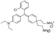 [4-[(2-chlorophenyl)[4-(diethylamino)phenyl]methylene]-2,5-cyclohexadien-1-ylidene]diethylammonium chloride  Struktur