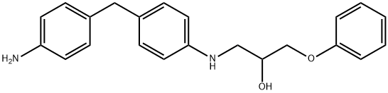 1-[[4-[(4-aminophenyl)methyl]phenyl]amino]-3-phenoxypropan-2-ol Struktur