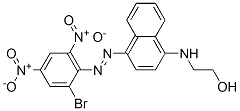 2-[[4-[(2-ブロモ-4,6-ジニトロフェニル)アゾ]-1-ナフチル]アミノ]エタノール 化学構造式
