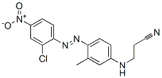 3-[[4-[(2-chloro-4-nitrophenyl)azo]-3-methylphenyl]amino]propiononitrile Struktur