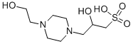 4-(2-ヒドロキシエチル)ピペラジン-1-(2-ヒドロキシプロパン-3-スルホン酸) 化学構造式