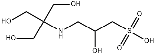 3-[N-トリス(ヒドロキシメチル)メチルアミノ]-2-ヒドロキシプロパンスルホン酸 化学構造式
