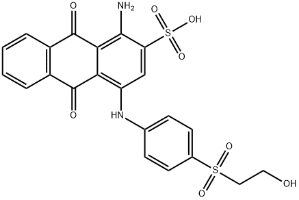1-amino-9,10-dihydro-4-[[4-[(2-hydroxyethyl)sulphonyl]phenyl]amino]-9,10-dioxoanthracene-2-sulphonic acid Struktur