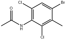 N-(4-bromo-2,6-dichloro-3-methylphenyl)acetamide Struktur