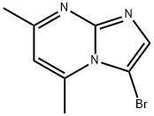 3-溴-5,7-二甲基咪唑并[1,2-A]嘧啶 结构式
