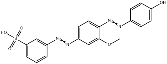 3-[[4-[(4-hydroxyphenyl)azo]-3-methoxyphenyl]azo]benzenesulphonic acid Structure