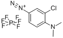 3-chloro-4-(dimethylamino)benzenediazonium hexafluorophosphate 化学構造式