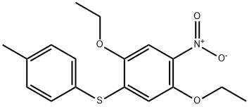 1,4-ジエトキシ-2-[(4-メチルフェニル)チオ]-5-ニトロベンゼン 化学構造式