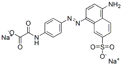 disodium [[4-[(4-amino-7-sulphonato-1-naphthyl)azo]phenyl]amino]oxoacetate Structure