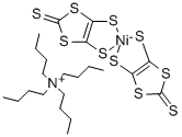 四正丁基铵二(1,3-二硫环戊烯-2-硫酮-4,5二硫醇)合镍(III),68401-87-6,结构式