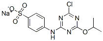 sodium 4-[[4-chloro-6-isopropoxy-1,3,5-triazin-2-yl]amino]benzenesulphonate  Struktur