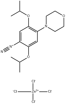 2,5-bis(1-methylethoxy)-4-(morpholino)benzenediazonium tetrachlorozincate (2:1) Struktur