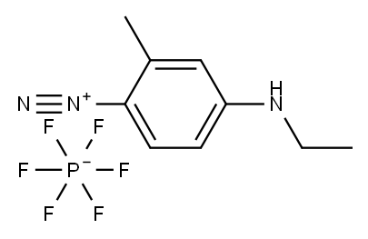 4-(ethylamino)-2-methylbenzenediazonium hexafluorophosphate Structure
