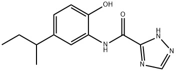 1H-1,2,4-Triazole-3-carboxamide,N-[2-hydroxy-5-(1-methylpropyl)phenyl]- Struktur