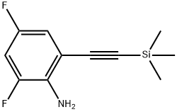 2,4-二氟-6-((三甲基甲硅烷基)乙炔基)苯胺, 684250-21-3, 结构式