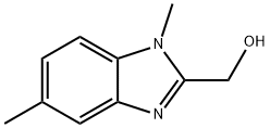 (1,5-ジメチル-1H-ベンズイミダゾール-2-イル)メタノール 化学構造式