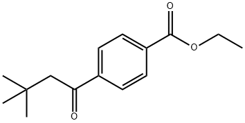 4-(3,3-二甲基丁酰基)苯甲酸乙酯 结构式