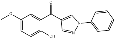 (2-HYDROXY-5-METHOXY-PHENYL)-(1-PHENYL-1H-PYRAZOL-4-YL)-METHANONE Struktur