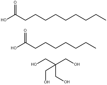 Decanoic acid, mixed esters with octanoic acid and pentaerythritol Structure