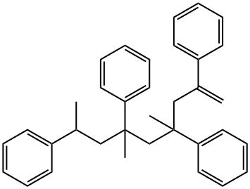 1,1',1'',1'''-(1,3,5-trimethyl-7-methyleneheptane-1,3,5,7-tetrayl)tetrabenzene Struktur