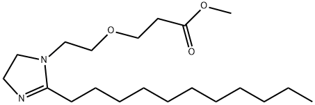3-[2-[(4,5-ジヒドロ-2-ウンデシル-1H-イミダゾール)-1-イル]エトキシ]プロパン酸メチル 化学構造式