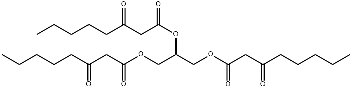 トリス(3-オキソオクタン酸)1,2,3-プロパントリイル 化学構造式