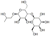 (2S,3R,4S,5R,6R)-2-[(2R,3R,4S,5R,6S)-4,5-dihydroxy-2-(hydroxymethyl)-6 -(2-hydroxypropoxy)oxan-3-yl]oxy-6-(hydroxymethyl)oxane-3,4,5-triol Struktur