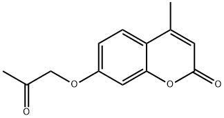 4-メチル-7-(2-オキソプロポキシ)-2H-クロメン-2-オン 化学構造式